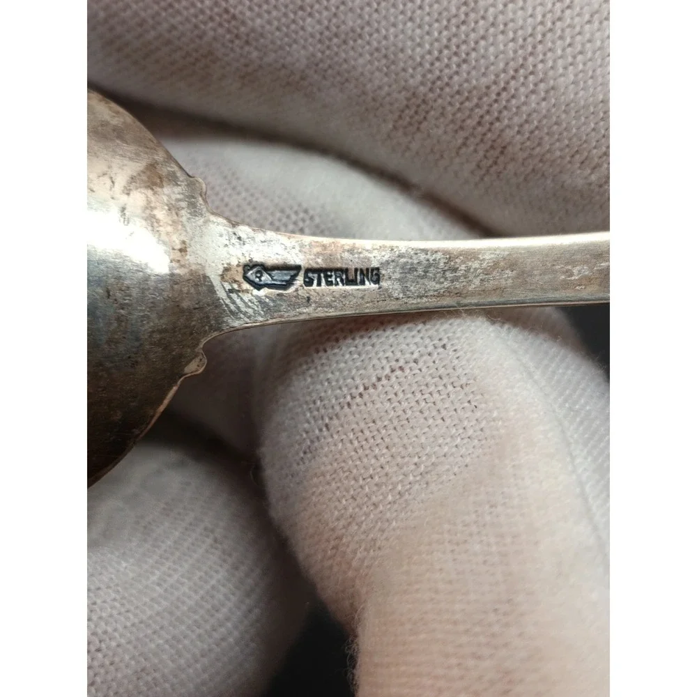 Monogrammed New Orleans LA, Sterling Silver Souvenir Spoon Ordinate 16 Grams